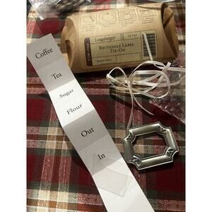 Longaberger Canister‎ Label Tie-Ons Flour Sugar Sugar Coffee Tea
Set of 4